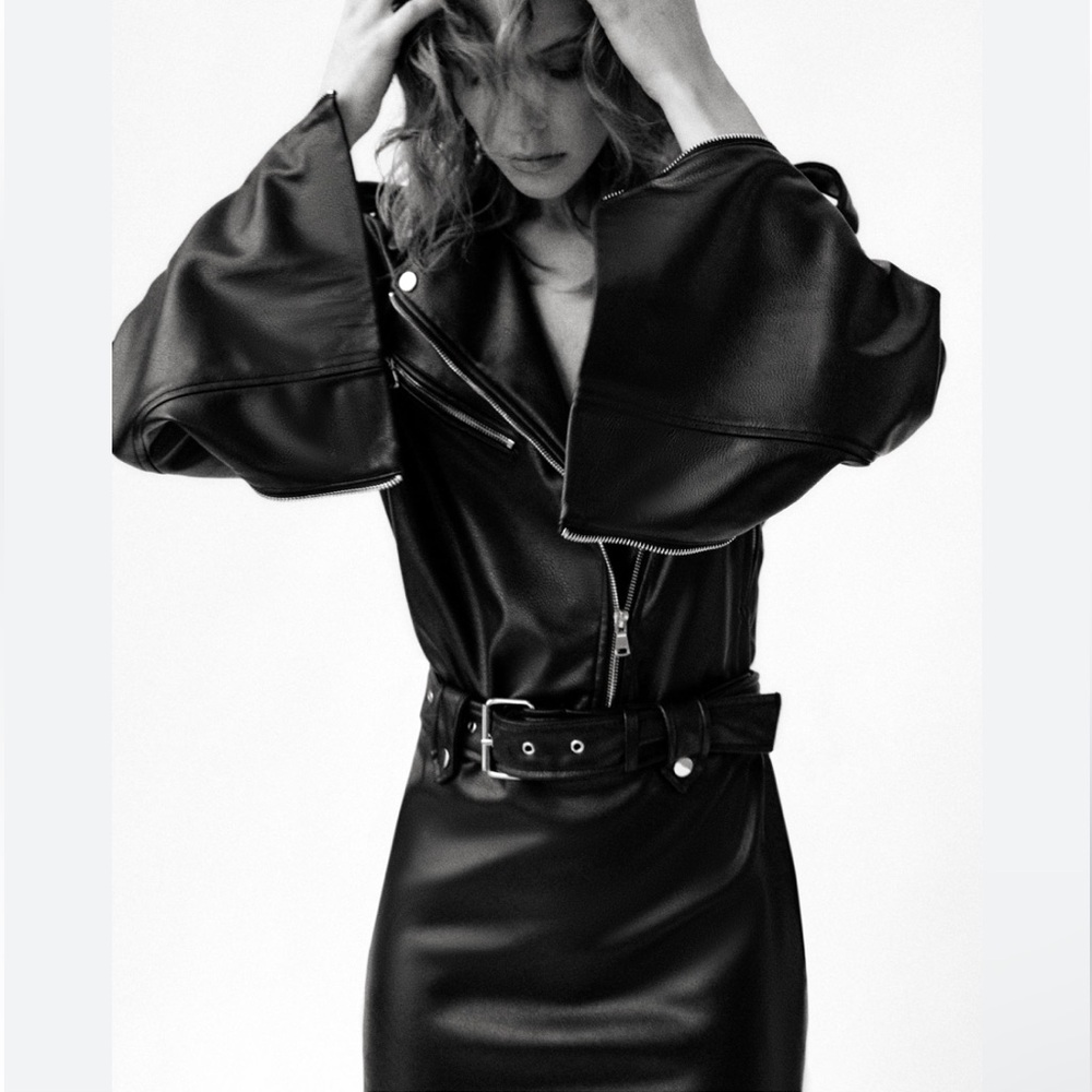 Zara Black Leather Jacket